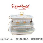 13" Rectangle Casserole (with Stand) - 3 pcs
