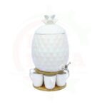 Ceramic Tea Set With Bamboo Stand